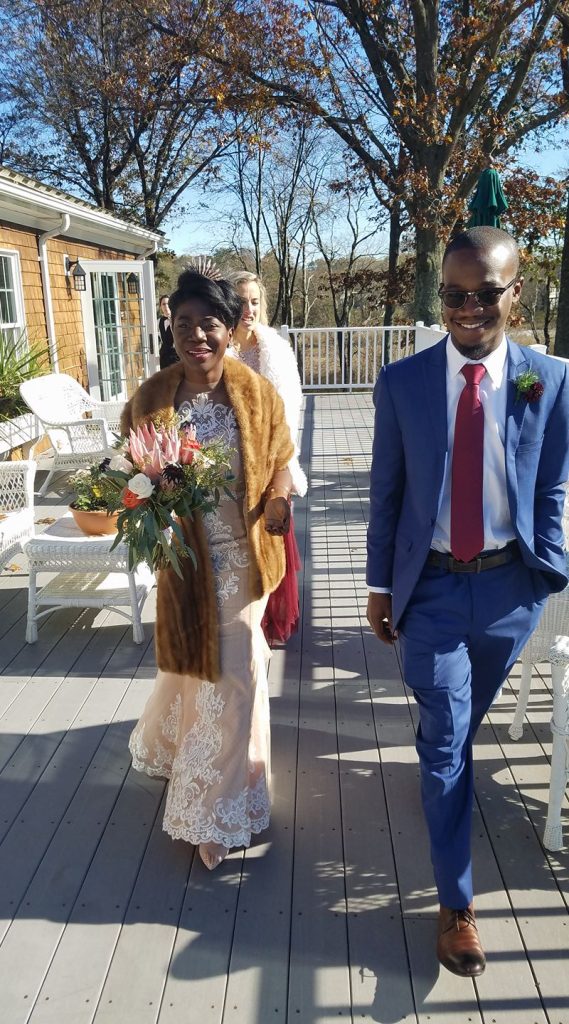 bride and brother